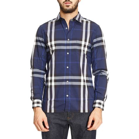 burberry short sleeve shirt blue|burberry men's shirts clearance.